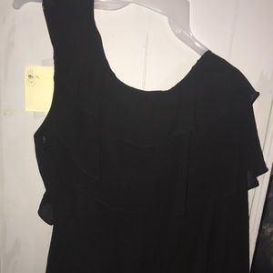XOXO Black Ruffles One Shoulder Top